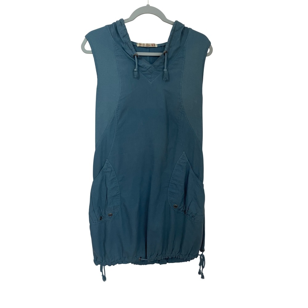 Wearables XCVI Sumi Active Whisper Stretch Hooded Cargo Mini Dress Teal Size M